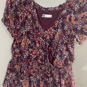 SO‎ Women Floral Blouse Size Large